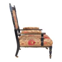 Bruce Talbert for Gillow & Co., attributed, Aesthetic Ebonised Armchair - Thumbnail 4