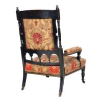 Bruce Talbert for Gillow & Co., attributed, Aesthetic Ebonised Armchair - Thumbnail 5