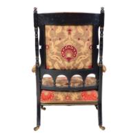 Bruce Talbert for Gillow & Co., attributed, Aesthetic Ebonised Armchair - Thumbnail 6