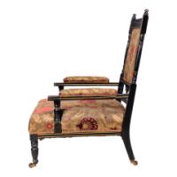 Bruce Talbert for Gillow & Co., attributed, Aesthetic Ebonised Armchair - Thumbnail 8