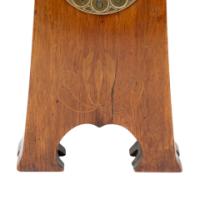 Art Nouveau Dutch or German Mantle Clock with Inlaid Floral Decoration (c.1900) - Thumbnail 4