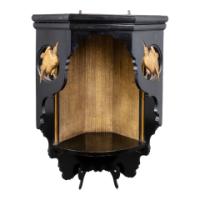 Aesthetic Movement Ebonised and Gilded Corner Wall Shelf c.1880 - Thumbnail 2