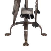 Arts & Crafts Cotswold School Steel Fire Tools on Original Stand (c.1910) - Thumbnail 10