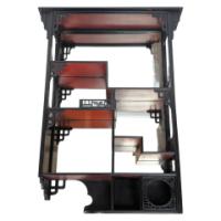 Heal's & Son, anglo-Japanese Oak Wall Shelf with Fretwork, Aesthetic Movement - Thumbnail 2