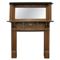 Shapland & Petter, Arts & Crafts Oak Fire Surround with Five Hearts