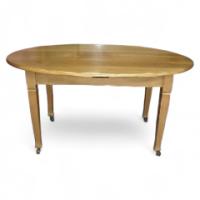 Shapland & Petter, Arts & Crafts Oak Oval Dining Table on Castors