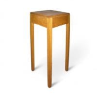 Heal & Son – Arts and Crafts Oak Torchère Plant Stand with Exposed Joints - Thumbnail 2