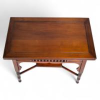 Liberty & Co., anglo-Moorish Arts & Crafts Walnut Fold-Over Games Table - Thumbnail 11