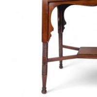 Liberty & Co., anglo-Moorish Arts & Crafts Walnut Fold-Over Games Table - Thumbnail 21