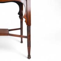 Liberty & Co., anglo-Moorish Arts & Crafts Walnut Fold-Over Games Table - Thumbnail 20