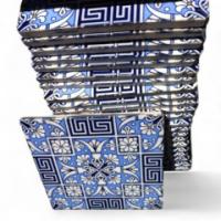 Dr. Christopher Dresser for Minton, Rare 8" Blue Enamelled Tiles, Set of 22