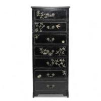 Daniel Cottier a Rare & Early Anglo-Japanese Ebonised Tall Chest of Drawers