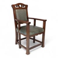 Heal and Son, attributed, Arts & Crafts Oak Six Legged Armchair