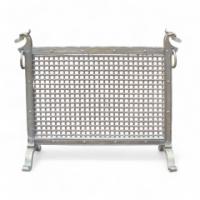 A Well-Crafted Fire Screen with Dragon Style Heads