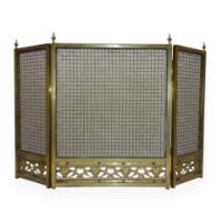 A Well-Crafted Arts & Crafts Brass Folding Firescreen