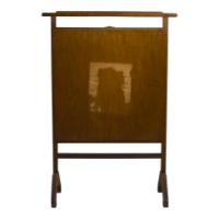 E. W. Godwin Style. Anglo-Japanese Fire Screen with a Japanese Silk Embroidery - Thumbnail 5