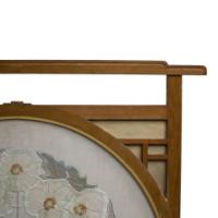E. W. Godwin Style. Anglo-Japanese Fire Screen with a Japanese Silk Embroidery - Thumbnail 7