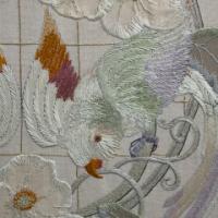 E. W. Godwin Style. An Anglo-Japanese Fire Screen with a Japanese Silk Embroidery - Thumbnail 15