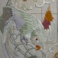 E. W. Godwin Style. Anglo-Japanese Fire Screen with a Japanese Silk Embroidery - Thumbnail 16