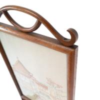 Anglo-Japanese Oak Firescreen with Torii Gate and River Scene c.1885 - Thumbnail 9