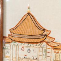 Anglo-Japanese Oak Firescreen with Torii Gate and River Scene c.1885 - Thumbnail 5