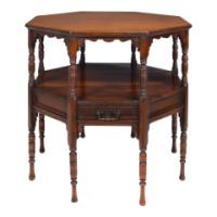 C. Hindley and Sons, Aesthetic Movement Walnut Octagonal Side Table - Thumbnail 2
