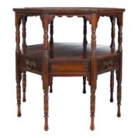C. Hindley and Sons, Aesthetic Movement Walnut Octagonal Side Table - Thumbnail 3