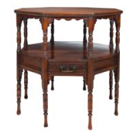 C. Hindley and Sons, Aesthetic Movement Walnut Octagonal Side Table - Thumbnail 8