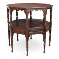 C. Hindley and Sons – Aesthetic Movement Walnut Octagonal Side Table - Thumbnail 1