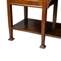 Waring and Gillow – Arts and Crafts Bow Fronted Inlaid Display Cabinet - Thumbnail 21