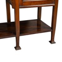 Waring and Gillow – Arts and Crafts Bow Fronted Inlaid Display Cabinet - Thumbnail 22