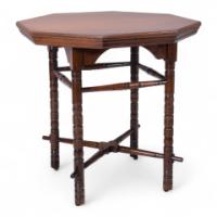 Bruce Talbert for Gillows, Aesthetic Movement Walnut Octagonal Table