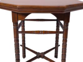 Bruce Talbert for Gillows, Aesthetic Movement Walnut Octagonal Table - Thumbnail 4