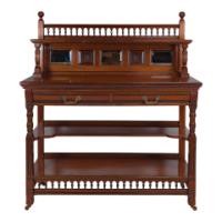 W. Walker and Sons, Pair of Aesthetic Movement Walnut Serving Buffets - Thumbnail 2