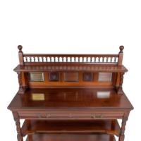 W. Walker and Sons, Pair of Aesthetic Movement Walnut Serving Buffets - Thumbnail 4