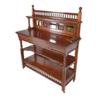 W. Walker and Sons – Pair of Aesthetic Movement Walnut Serving Buffets - Thumbnail 3