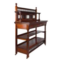 W. Walker and Sons – Pair of Aesthetic Movement Walnut Serving Buffets - Thumbnail 29