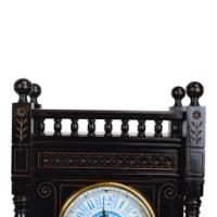 Bruce James Talbert – Aesthetic Movement Ebonised Walnut Mantel Clock - Thumbnail 4