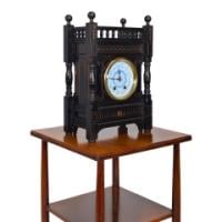 Bruce James Talbert – Aesthetic Movement Ebonised Walnut Mantel Clock - Thumbnail 1