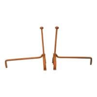 Cast Iron and Wrought Iron Fireplace Andirons with Scroll Bases, c.1885 - Thumbnail 3