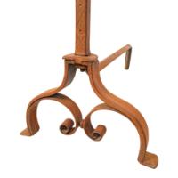 Cast Iron and Wrought Iron Fireplace Andirons with Scroll Bases, c.1885 - Thumbnail 15