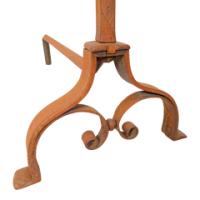 Cast Iron and Wrought Iron Fireplace Andirons with Scroll Bases, c.1885 - Thumbnail 16