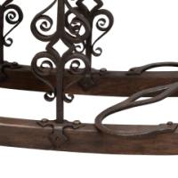 Blacksmith Made Sleigh Armchair with Scrollwork Iron Frame, c.1900 - Thumbnail 10