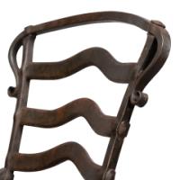Blacksmith Made Sleigh Armchair with Scrollwork Iron Frame, c.1900 - Thumbnail 6