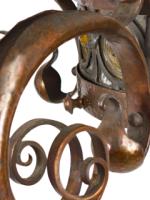 Birmingham Guild of Handicraft, attributed, Arts & Crafts Hammered Copper Chandelier - Thumbnail 14