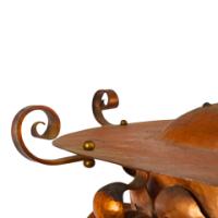 Birmingham Guild of Handicraft, attributed, Arts & Crafts Copper Scrollwork Chandelier - Thumbnail 11