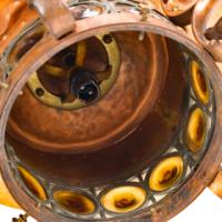 Birmingham Guild of Handicraft, attributed, Arts & Crafts Copper Scrollwork Chandelier - Thumbnail 18