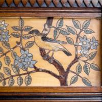 E. W. Godwin, Style of. Anglo-Japanese Oak Hallstand with Songbirds on Blossoms - Thumbnail 10