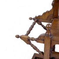 E. W. Godwin, Style of. Anglo-Japanese Oak Hallstand with Songbirds on Blossoms - Thumbnail 13