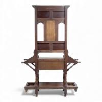 E. W. Godwin, Style of. Anglo-Japanese Oak Hallstand with Songbirds on Blossoms - Thumbnail 21